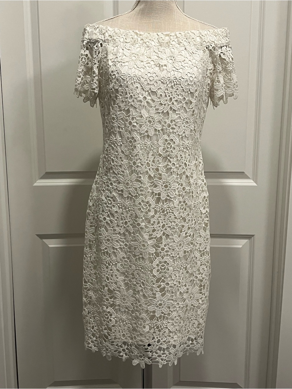 Romantic White Lace Dress Sz 12 Wedding Bridal Graduation Bachelorette Coquette